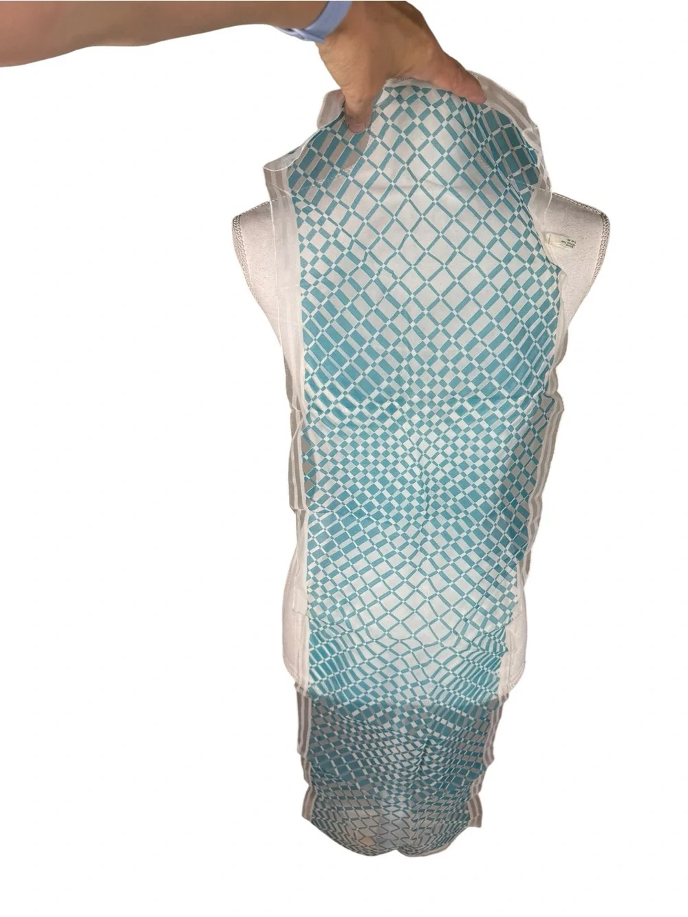 Light Blue Geometric Scarf